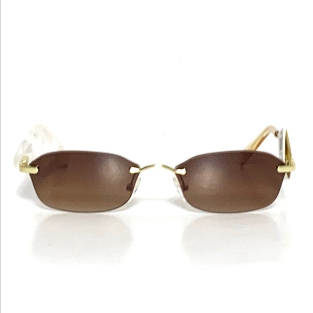 Le Specs Adolfo Antique Gold Metal Frame Sunnies - Picture 2 of 6